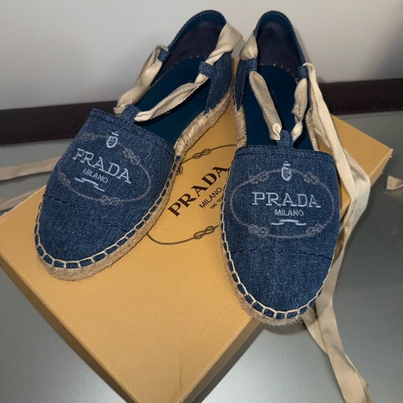 Prada Denim Espadrilles – Size 36 - Picture 1 of 6